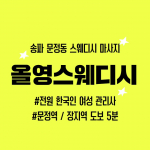 송파 문정동 장지역 올영스웨디시 스웨디시 마사지 - 마캉스