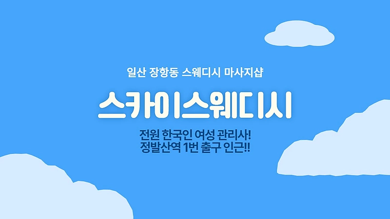 일산 장항동 스카이스웨디시 스웨디시 마사지 - 마캉스